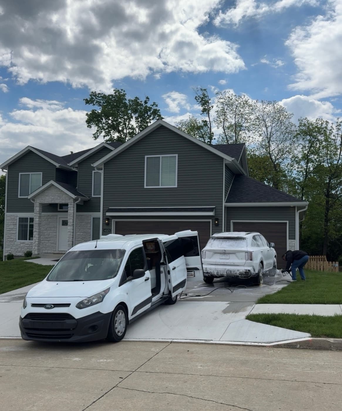 M&W Mobile Detail van at a customer's home in Columbia, MO