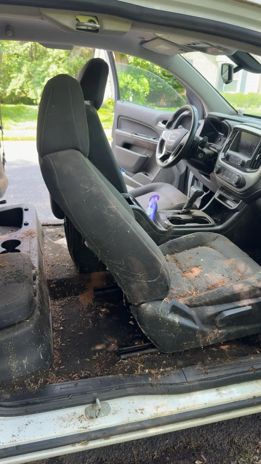 Chevy interior before detailing