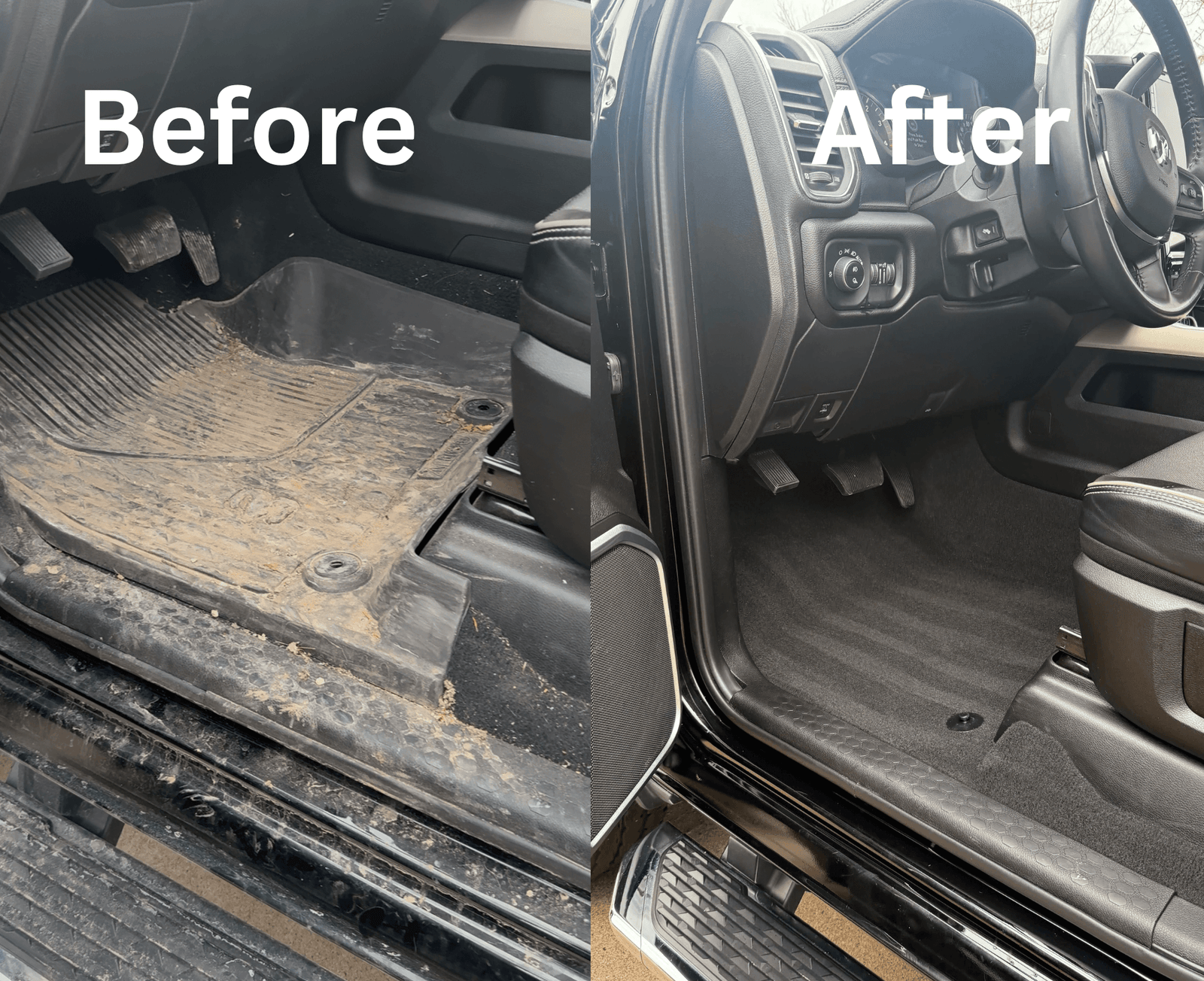 Before and after car detailing Columbia MO